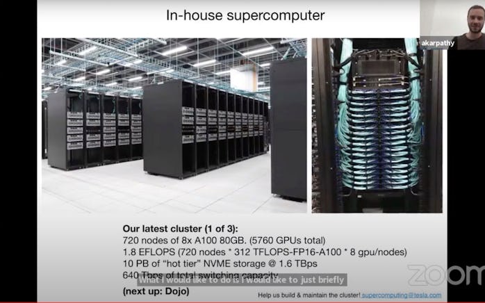 Tesla's head of artificial intelligence recently showed off the supercomputer it uses to process dat...