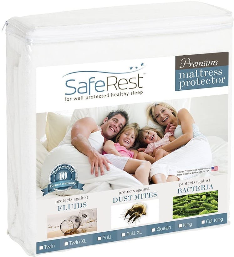 SafeRest Premium Hypoallergenic Waterproof Mattress Protector 
