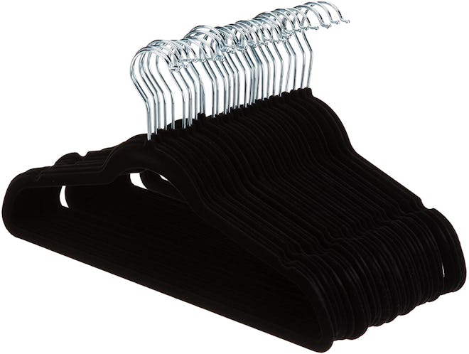 Amazon Basics Slim, Velvet, Non-Slip Clothes Suit Hangers (50-Pack)