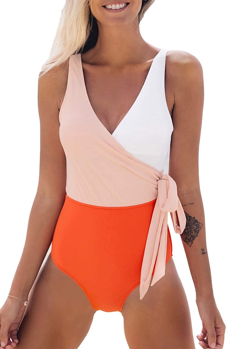 CUPSHE Color Block One-Piece Swimsuit