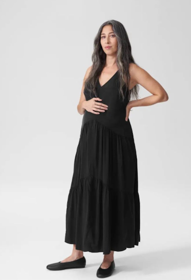 Emily Cupro Maxi Dress Mom