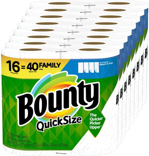 Bounty Quick-Size Paper Towels (16 Family Rolls
