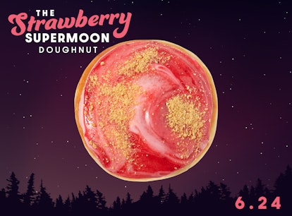 Krispy Kreme's Strawberry Supermoon doughnut is a limited-time treat.