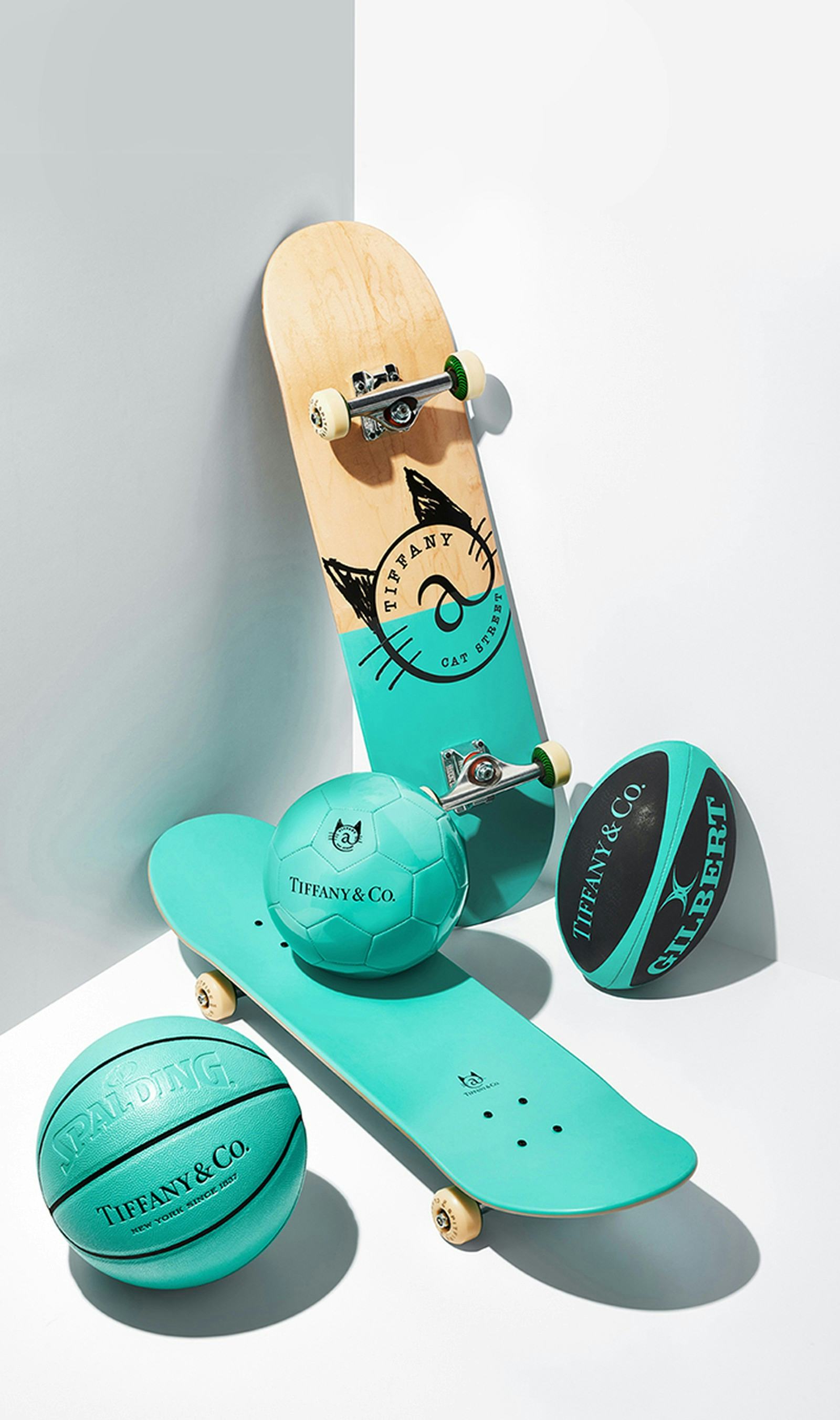 Tiffany's blue basketball and skateboard should cost an arm and a leg