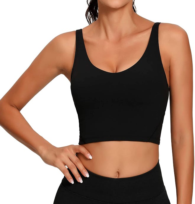 Lemedy Women's Longline Sports Bra & Tank Top