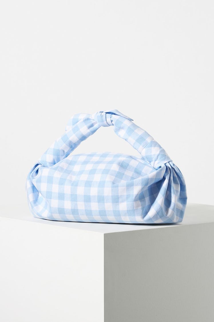 Gingham Knotted Clutch