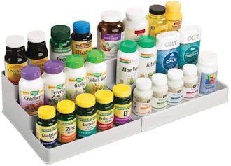 mDesign Expandable Plastic Vitamin Organizer