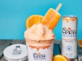 Coors Seltzer Orange Cream Pop ice cream is available at Tipsy Scoop on June 30.