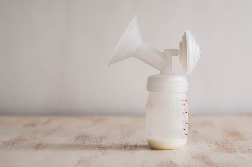 pumped breast milk in bottle