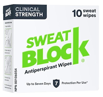 SweatBlock Clinical Strength DRIBOOST Antiperspirant Wipes