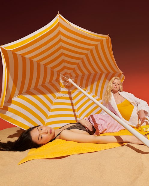Model from Fendi's Beachwear Capsule campaign.
