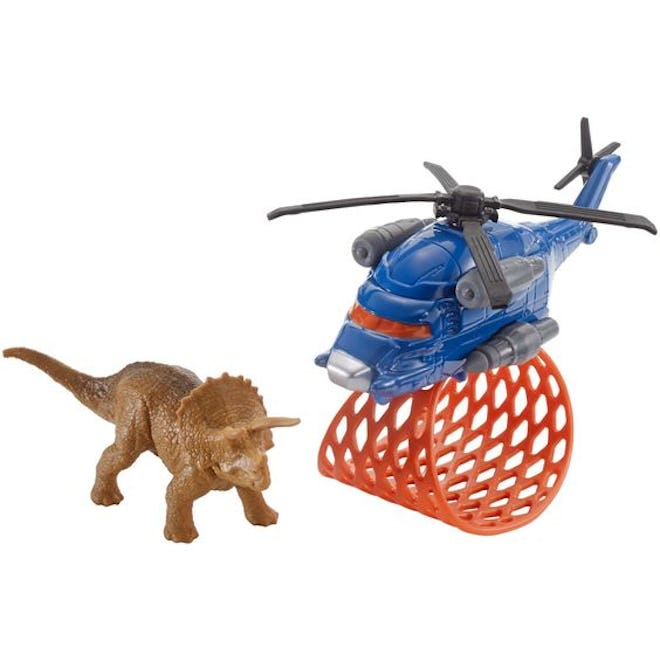 Matchbox Jurassic World Dino Transporters Tricera-Copter Figure Set