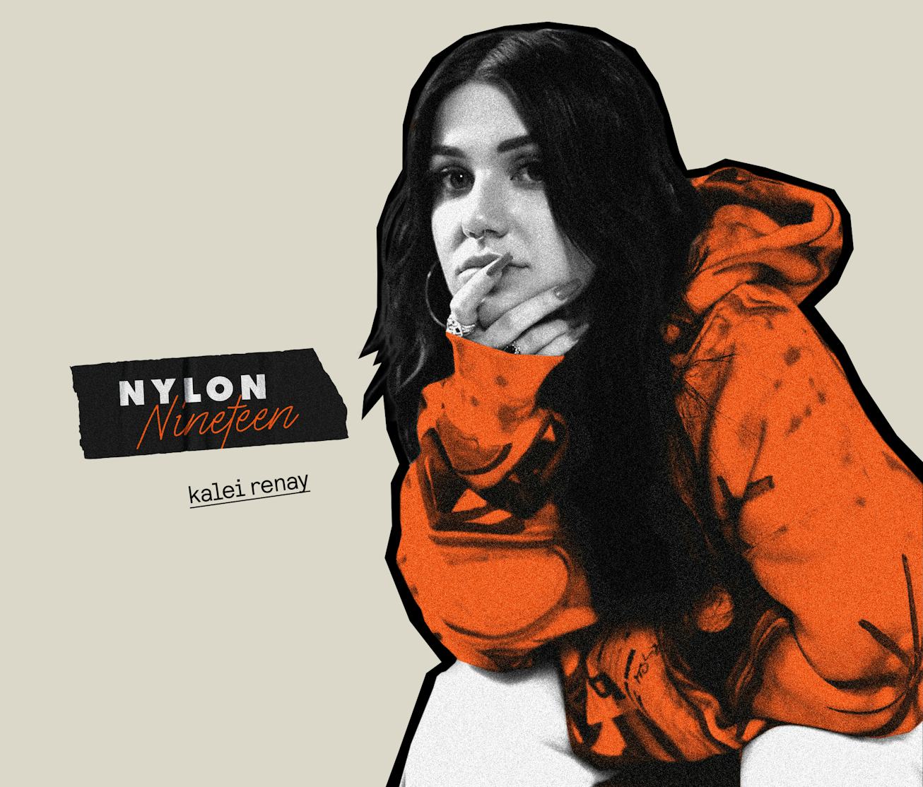 Put FaZe Clan gamer and Twitch star Kalei Renay in an accentuated orange sweatshirt