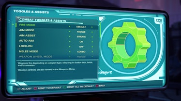 ratchet and clank toggles and assists menu