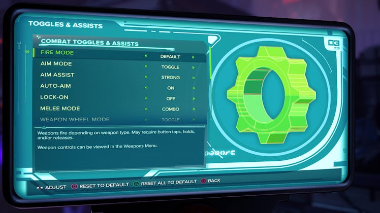 ratchet and clank toggles and assists menu