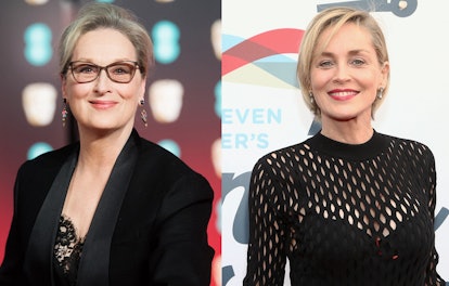 Meryl Streep and Sharon Stone smiling