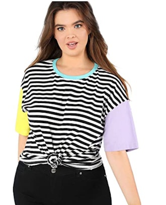 Romwe Striped T-Shirt