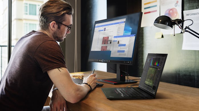 Lenovo Thinkpad X1 Extreme Gen 4 being used for productivity 