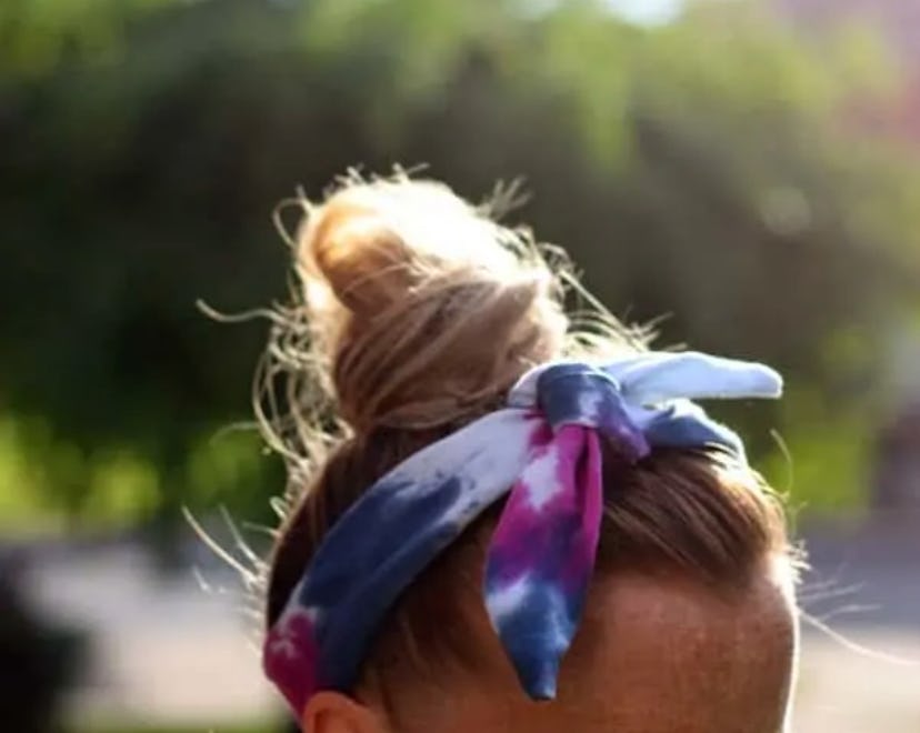 Tie-Dye headbands are a tie-dye summer craft to make with kids.