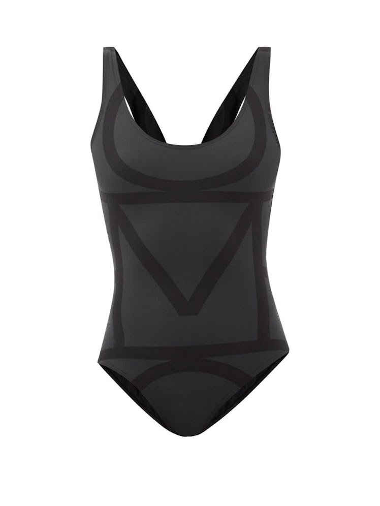 Logo-print swimsuit