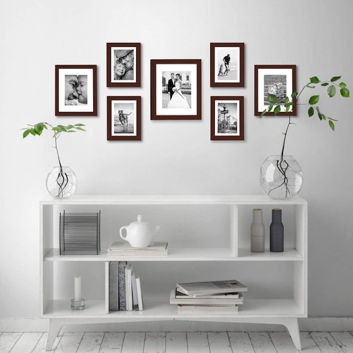 Americanflat Mahogany Gallery Wall Picture Frame Set (7-Piece)