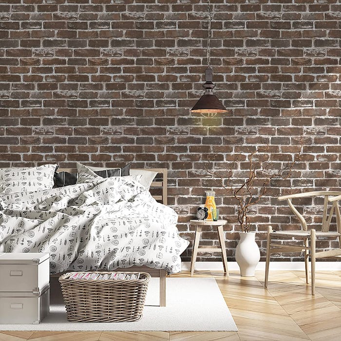 Timeet Vintage Brown Brick Wallpaper 