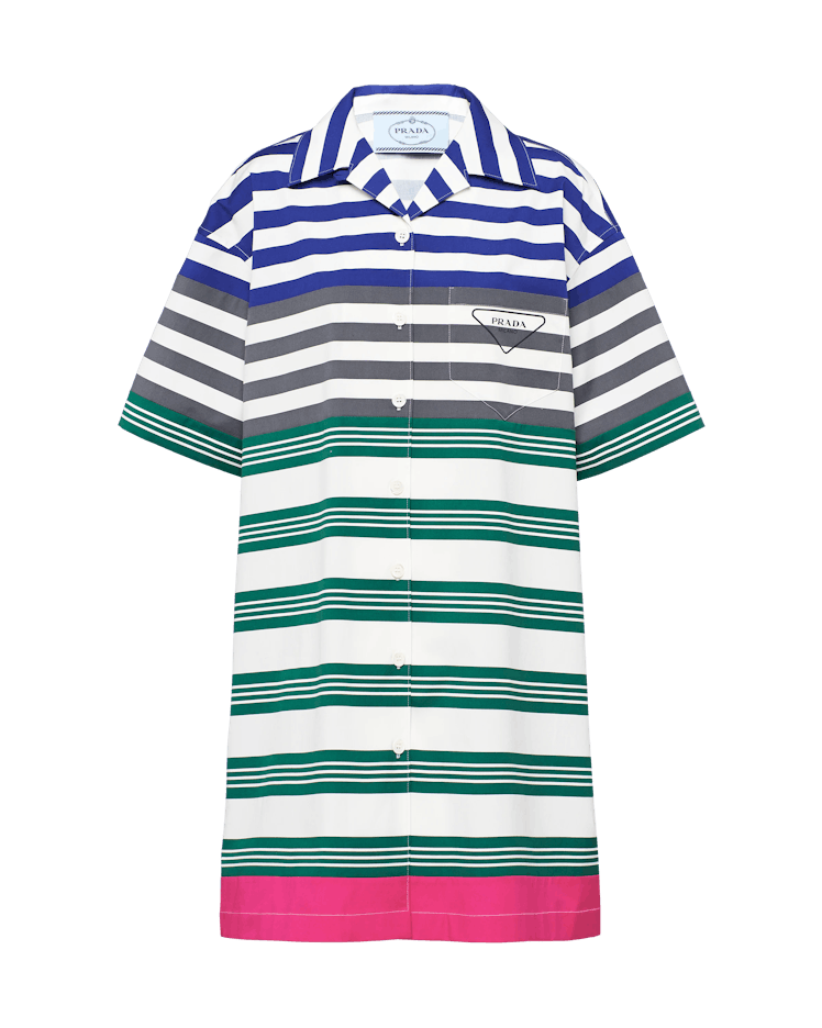 Striped Poplin Dress