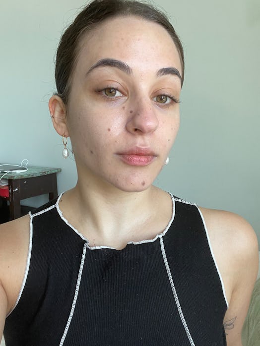 Isabella's skin immediately after application