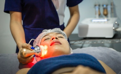 woman getting a laser treatment