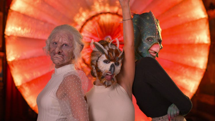The cast of Sexy Beasts in costume