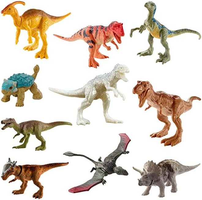Jurassic World Camp Cretaceous Multipack with 10 Mini Dinosaur Action Figures
