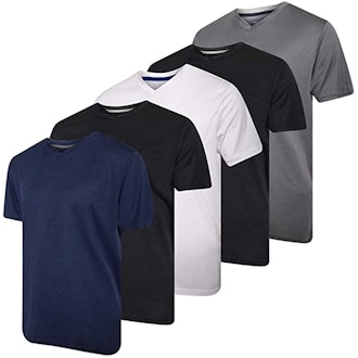 Real Essentials V-Neck Performance T-Shirt (5-Pack)