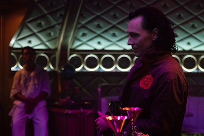 Loki had a few drinks on the train in Episode 3 of 'Loki.' Photo via Marvel Studios