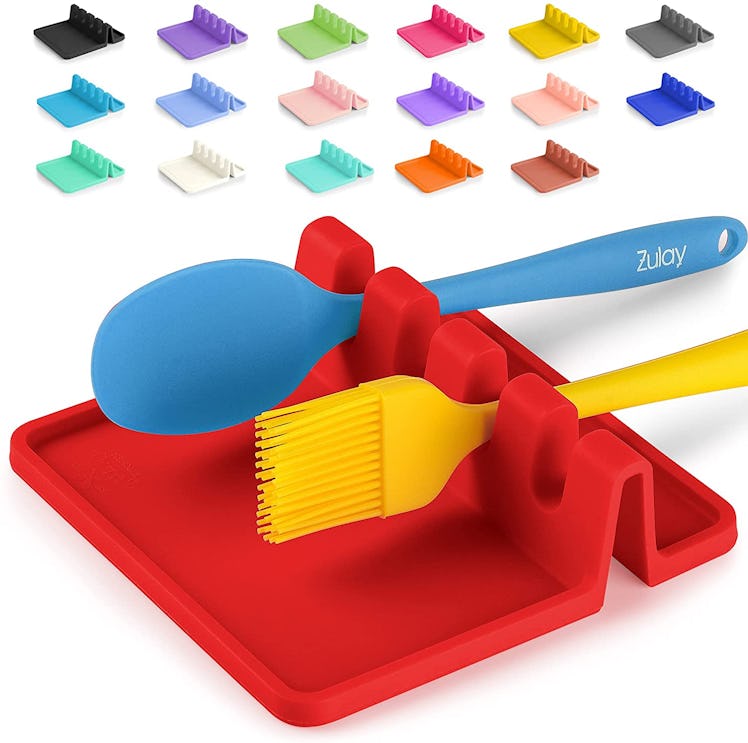 Silicone Utensil Rest with Drip Pad 