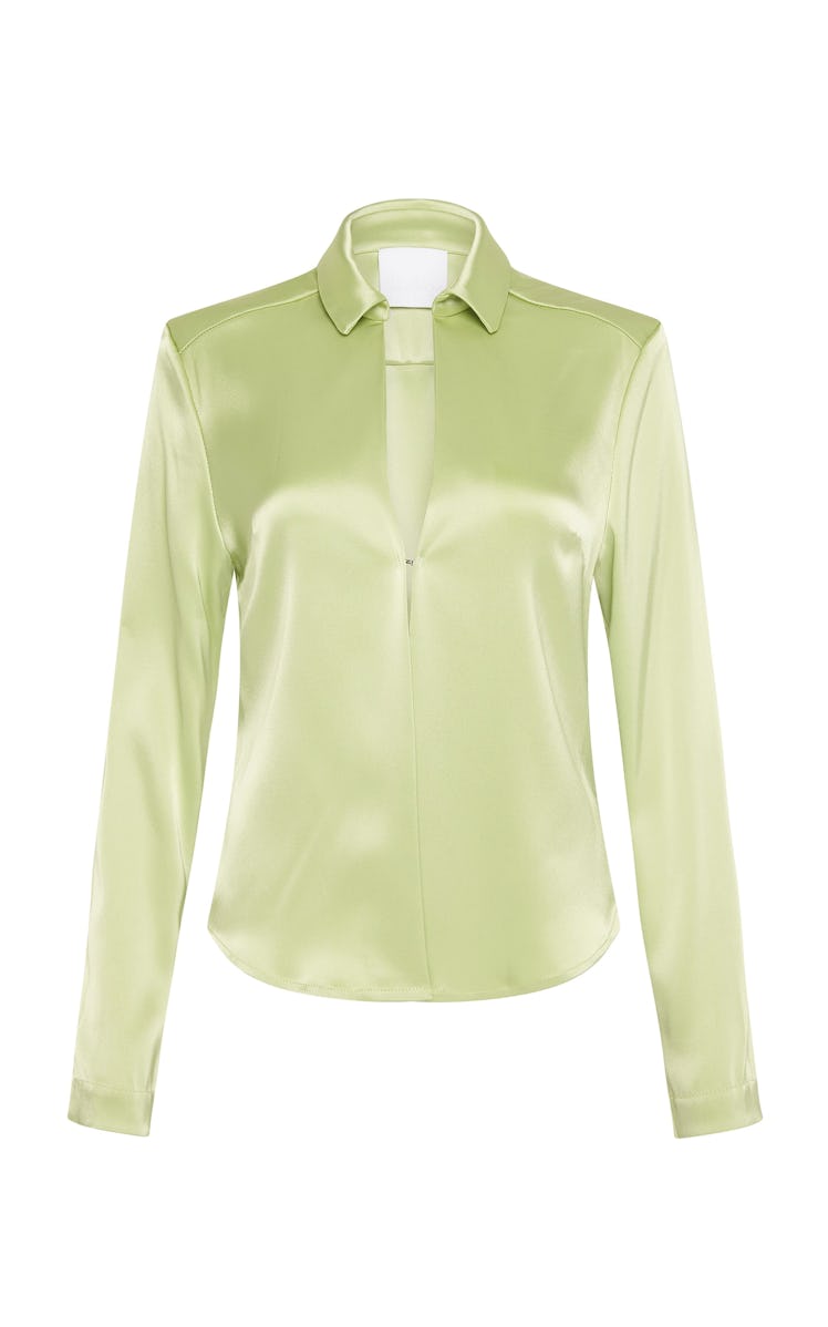 Pistachio Sateen Shirt