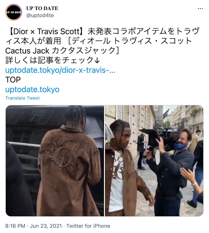 travis dior collab
