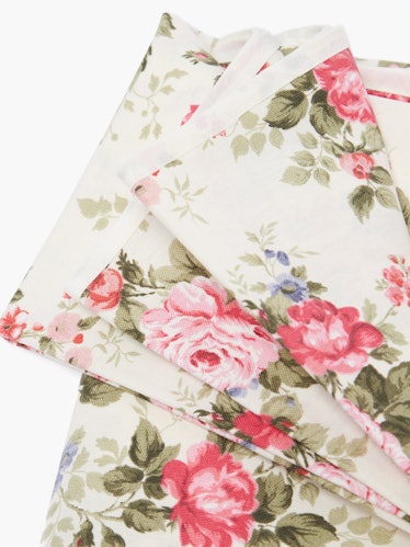 Floar-Print Cotton Tablecloth