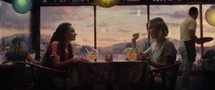 Sasha Lane and Sophia Di Martino at a margarita bar in Loki Episode 3