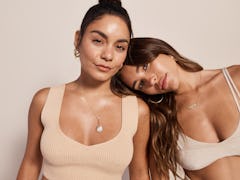 Vanessa Hudgens and Madison Beer poising for their new skin care brand Know Beauty