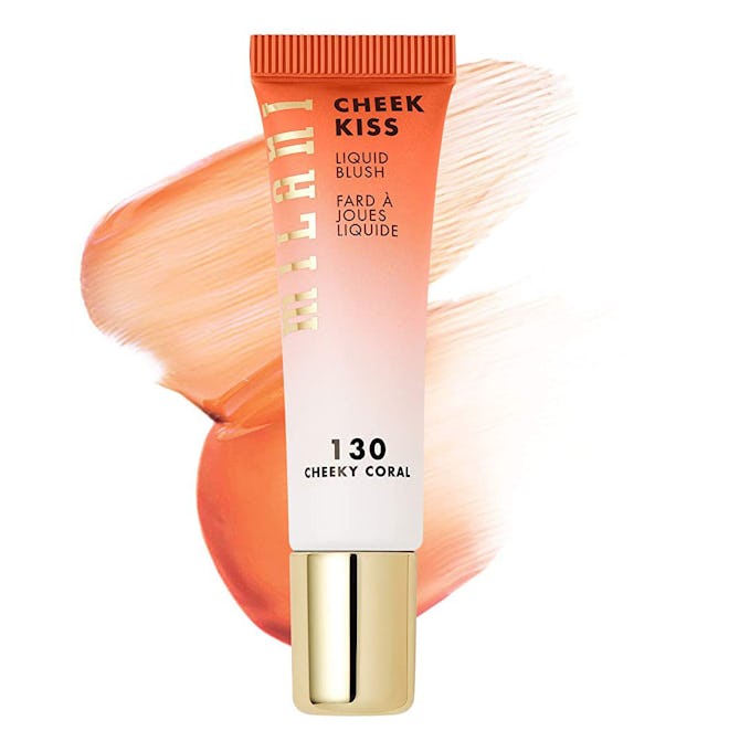 Milani Cheek Kiss Liquid Blush Makeup, Cheeky Coral 