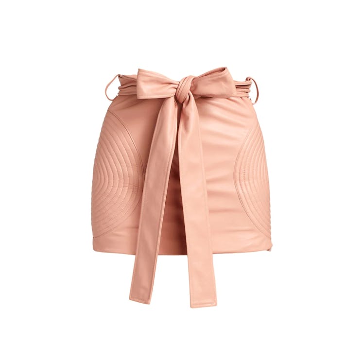 Paper Bag Moto Cross Mini Skirt