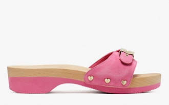 dr. scholl's x kate spade new york crushed watermelon suede slide sandal