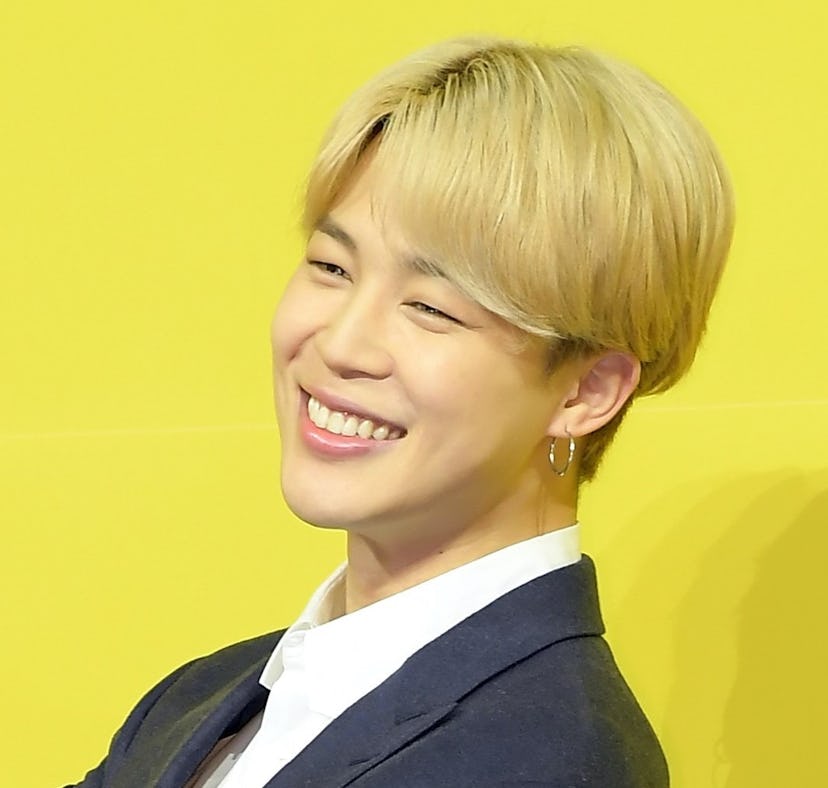 SEOUL, SOUTH KOREA - MAY 21: Jimin of BTS attends a press conference for BTS's new digital single 'B...