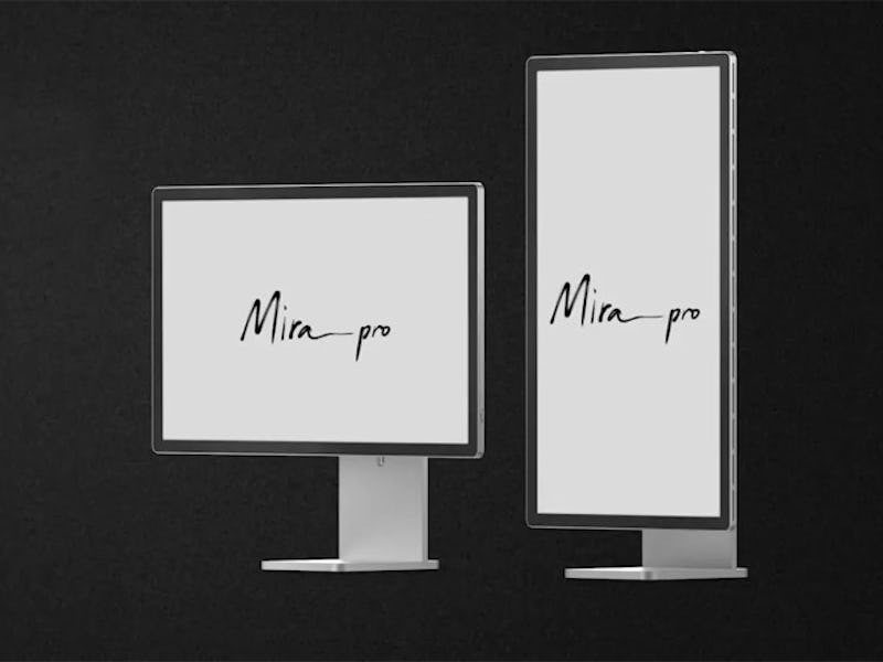 Onyx Boox Mira Pro 25 inch E Ink portrait and landscape orientation. Aluminum Stand. Price. Release ...