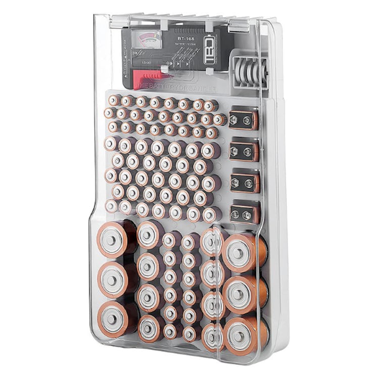 The Battery Organizer Storage Case with Battery Tester