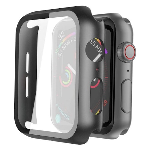 Misxi Hard Piece Apple Watch Case with Tempered Glass (2 pack)