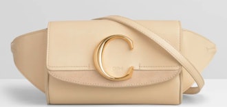 C Belt Bag In Shiny & Suede Calfskin 