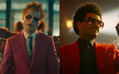 Red Suit Jacket worn by The Weeknd in his Blinding Lights music video