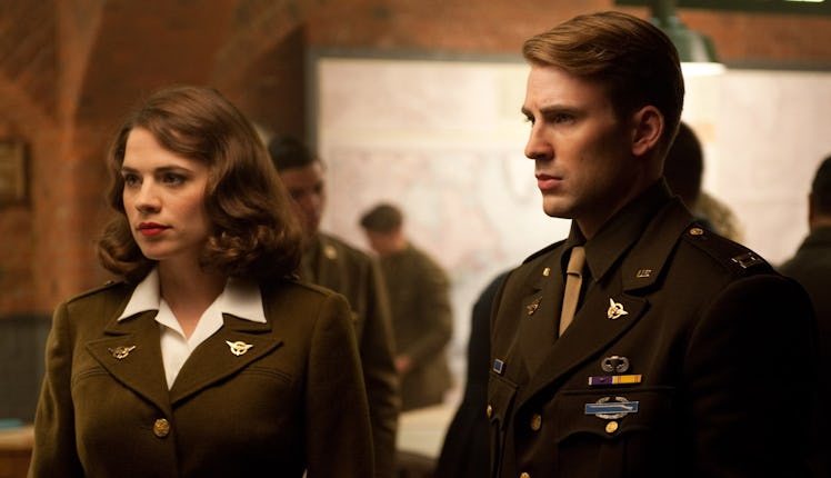 Chris Evans and Hayley Atwell in Captain America: The First Avenger