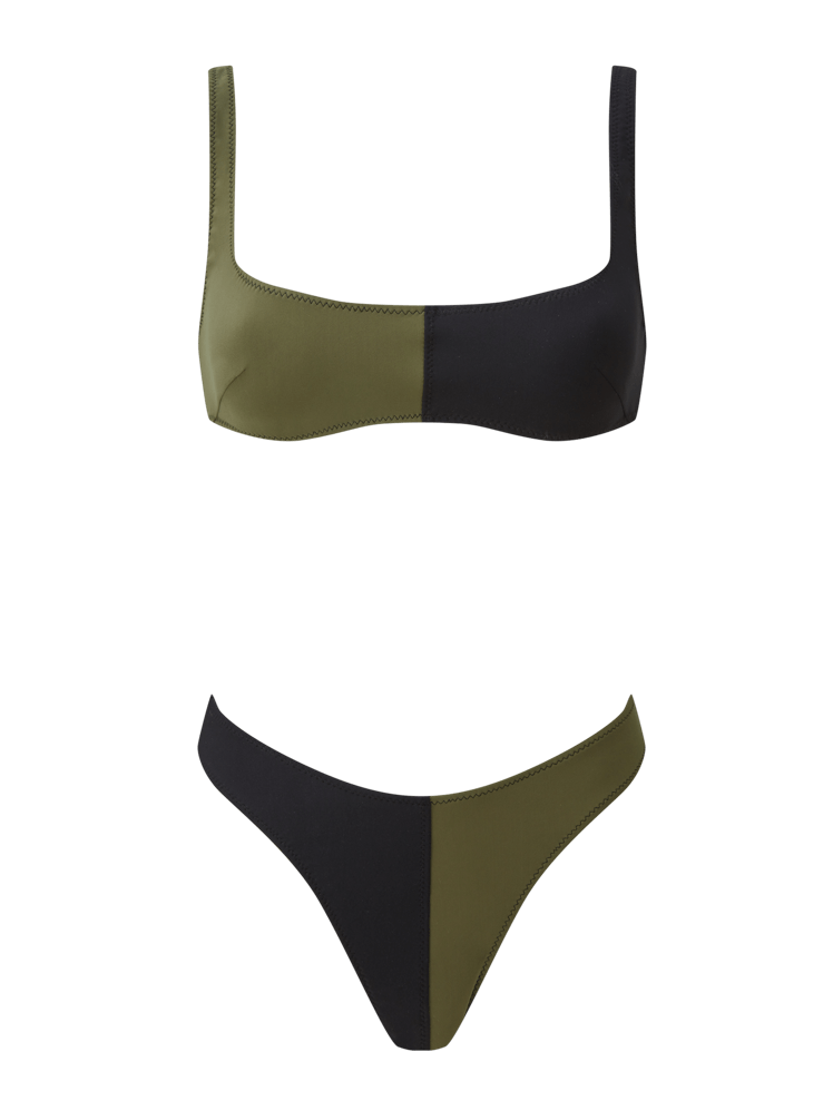 Anna Army Colorblock Bikini